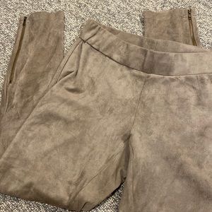 Faux suede leggings
